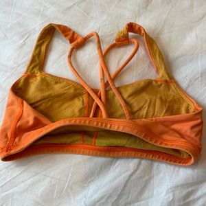 Lululemon orange sports bra